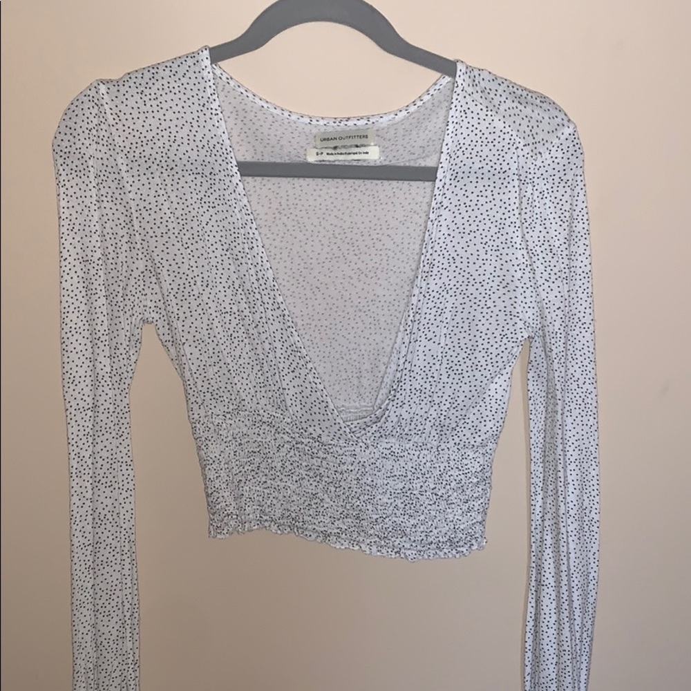 Urban Outfitters Polka Dot Surplice Top